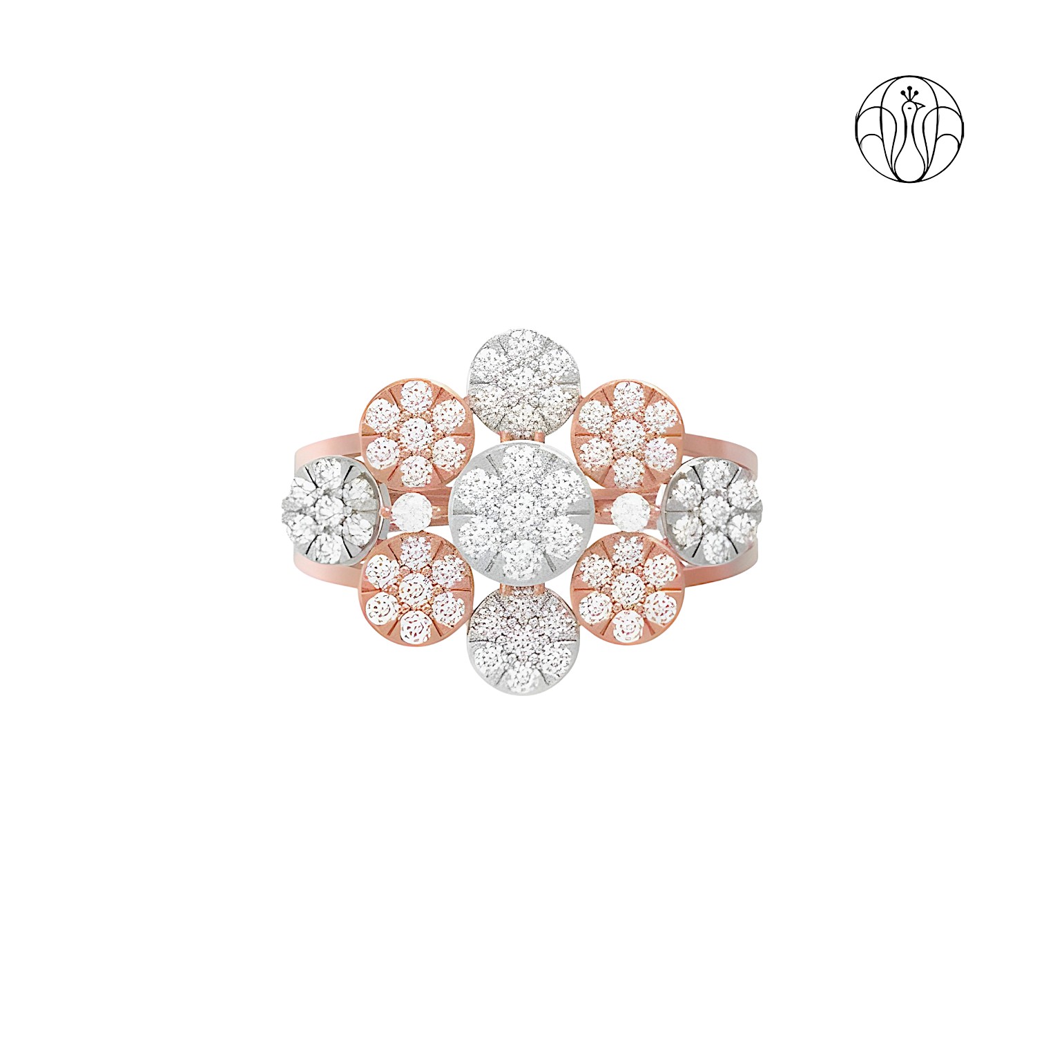 Krishna Ring (CI. Zaveri)- 00.738 CTW 67 PCS VS1 Lab Grown Round Diamond Ring