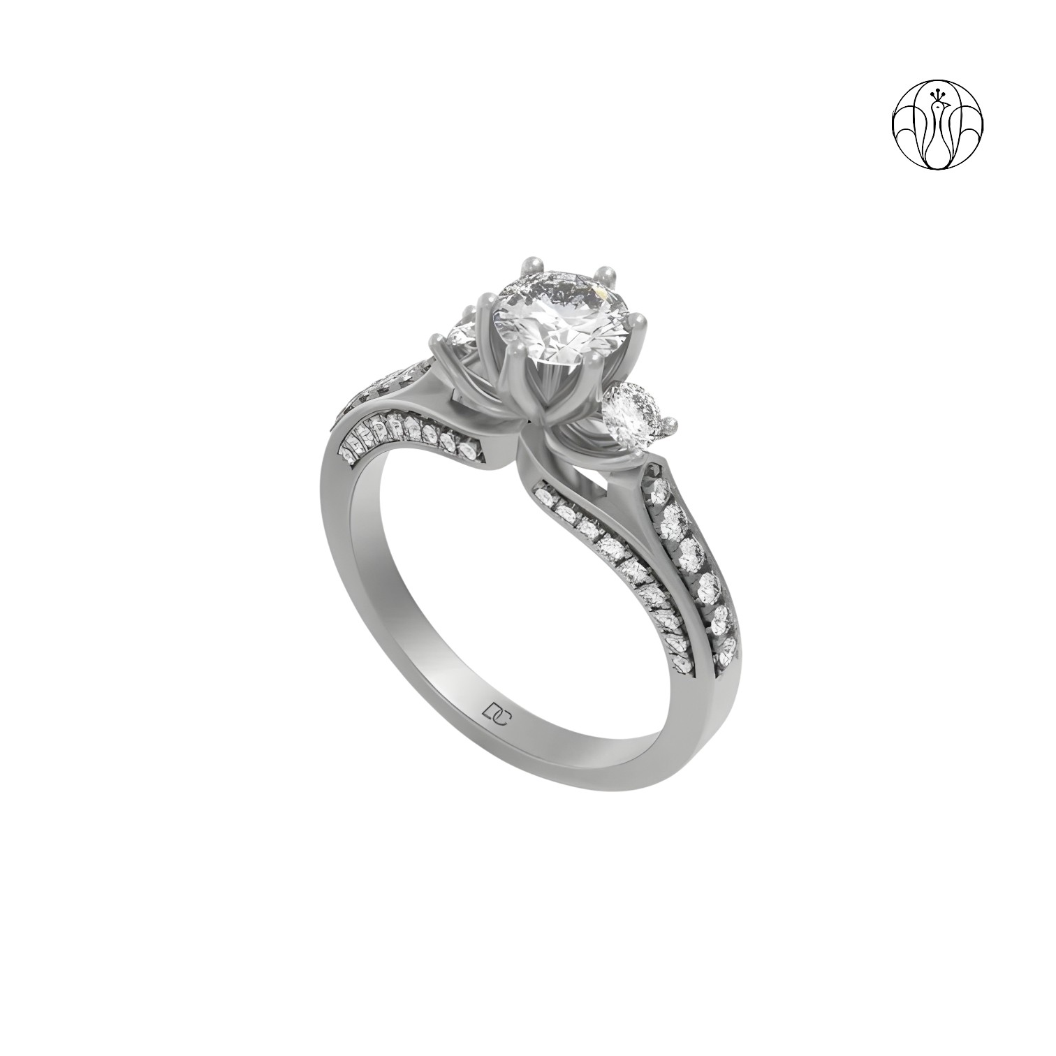 Serena Ring(CI. Zaveri)- 1.024 CTW 51 PCS VS1 Lab Grown Round Diamond Ring