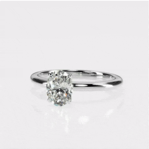 Stunning 1.03 Carat Oval Cut Natural Diamond Solitaire Ring - Engagement Ring
