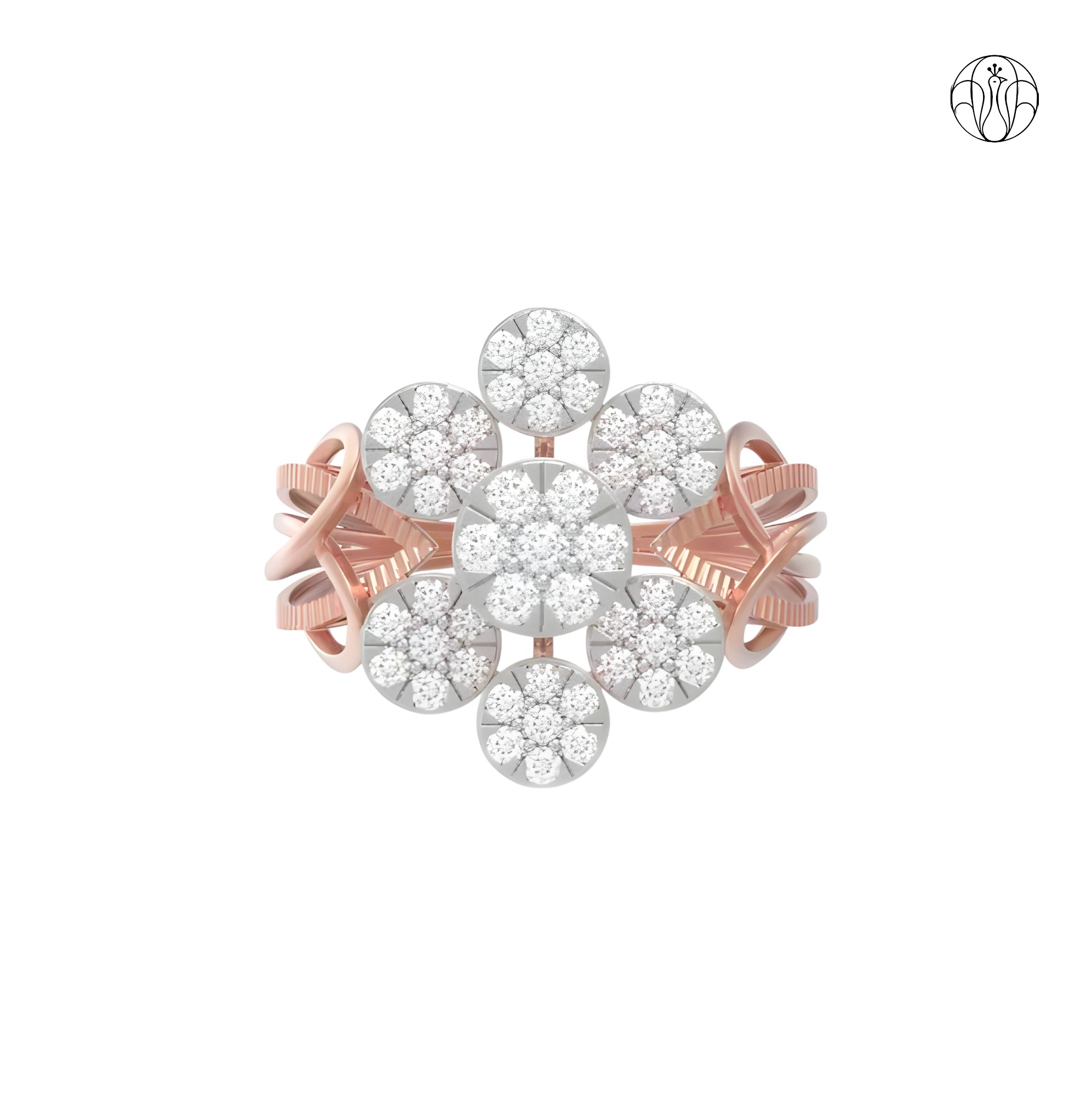 Utkarsh Ring (CI. Zaveri)- 0.651 CTW 49 PCS VS1 Lab Grown Round Diamond Ring