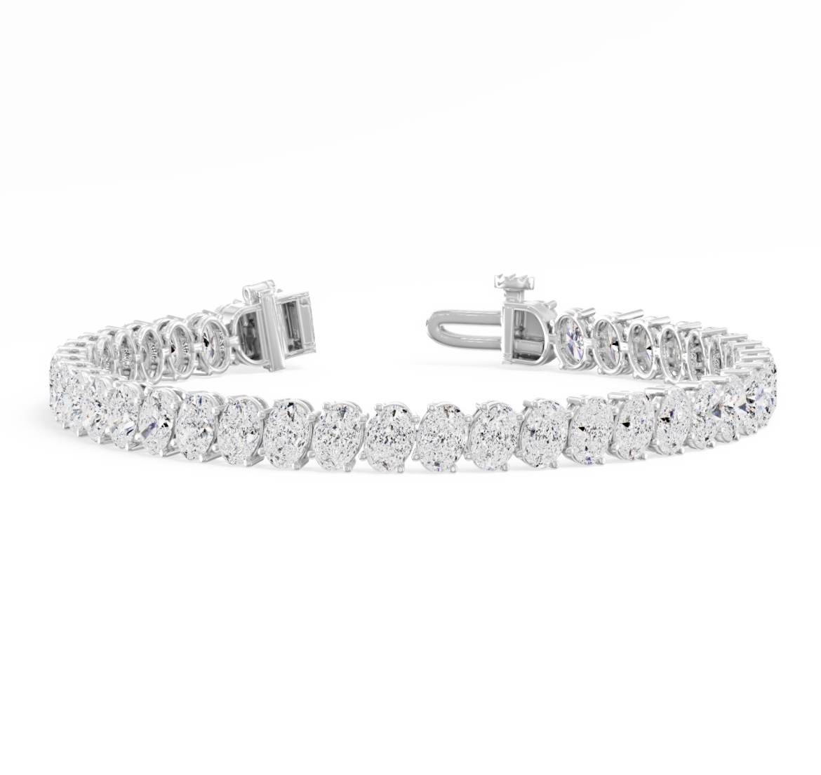 Oval North South Tilt Tennis Bracelet