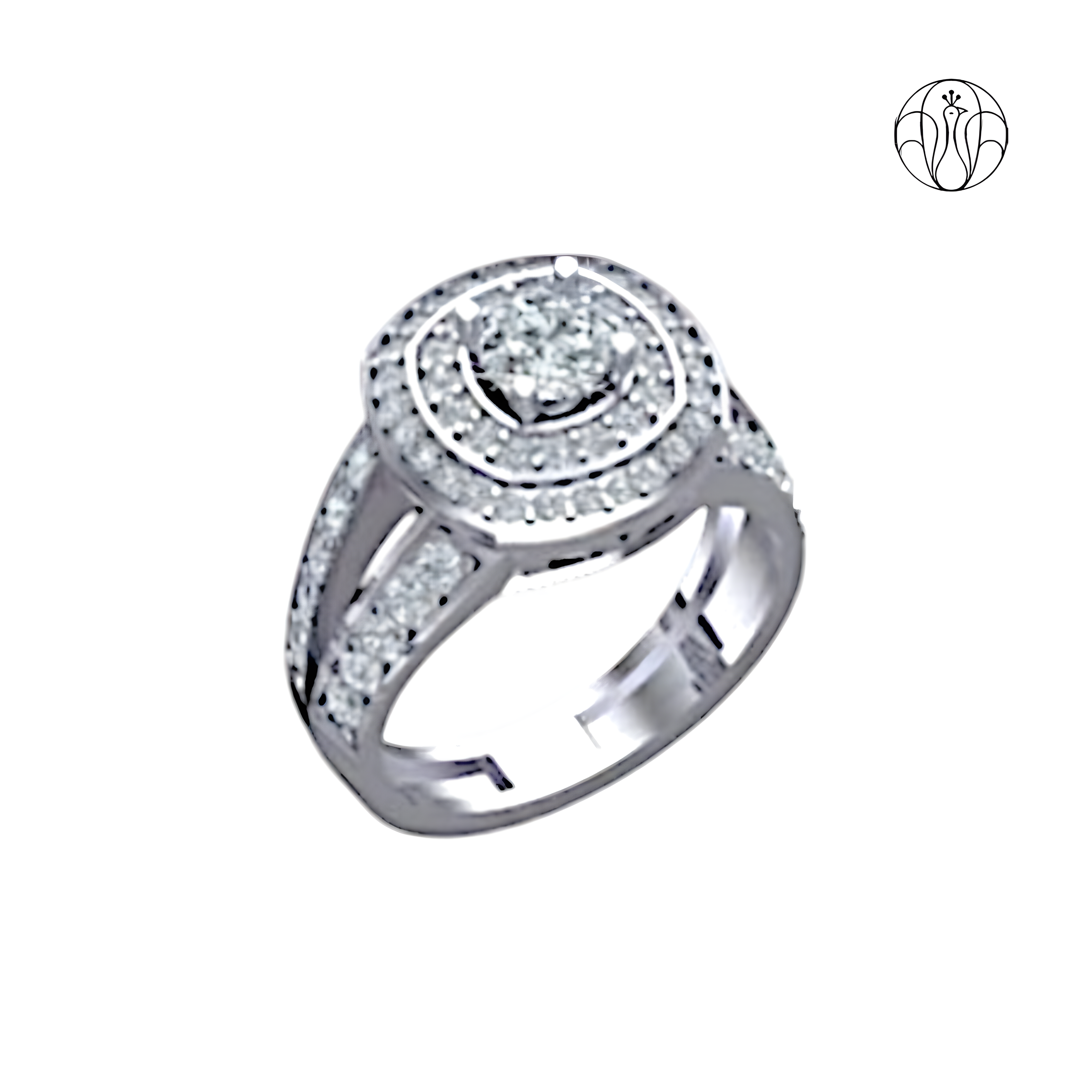 Liora Ring (CI. Zaveri)- 1.448 CTW 63 PCS VS1 Lab Grown Round Diamond Geometric Design Ring