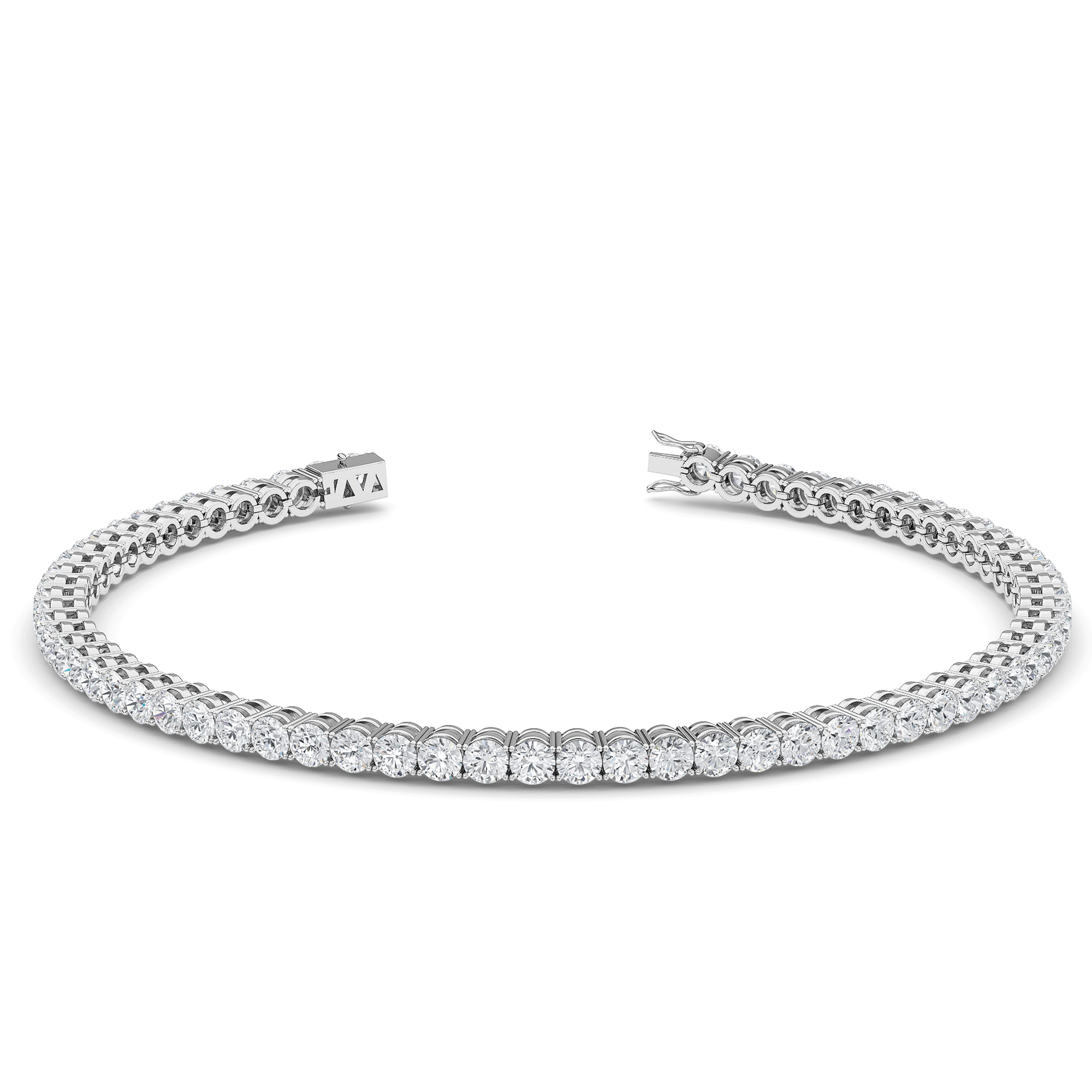 Four Prong 5 CT TW Natural Diamond Tennis Bracelet