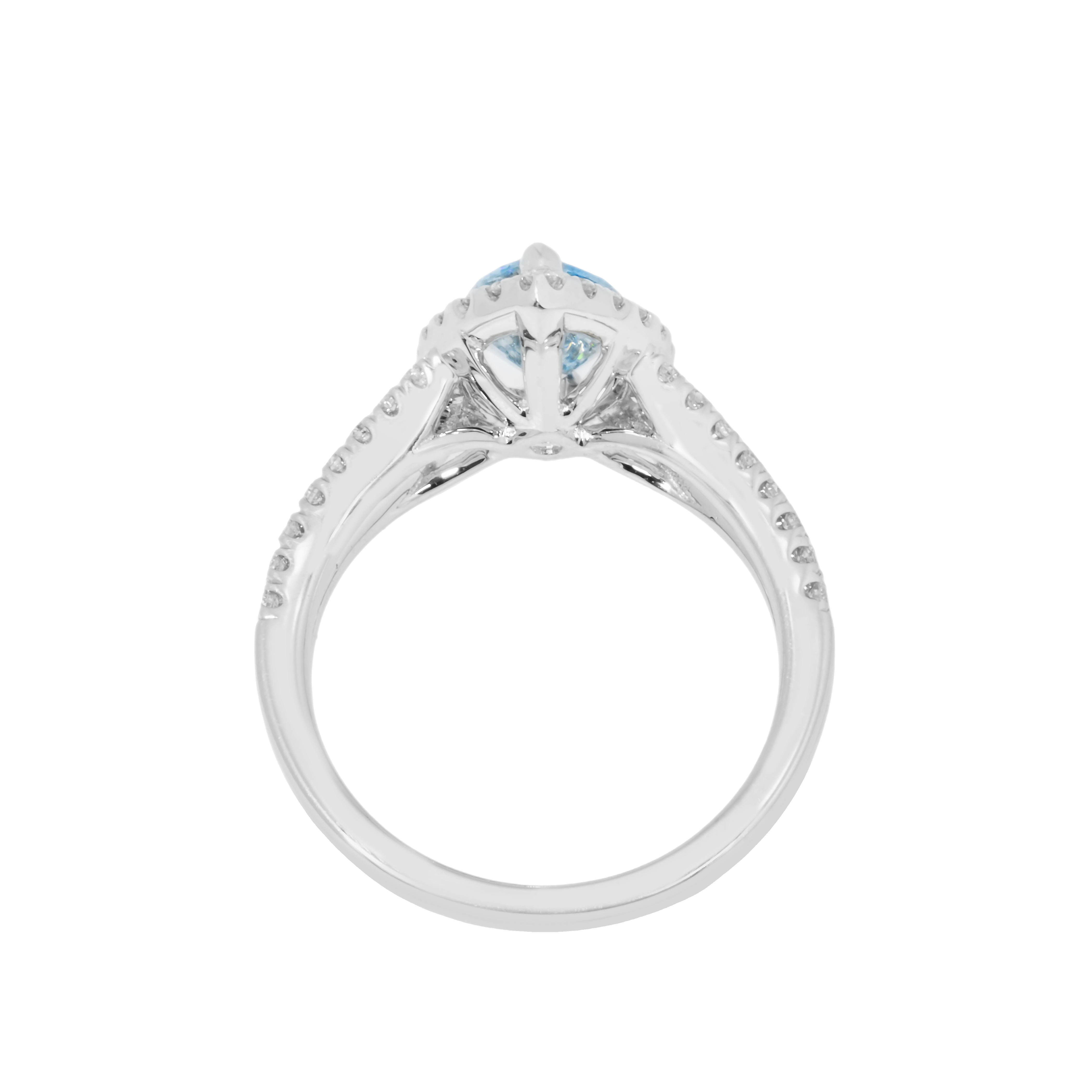 Skyblue Marquies Lab Grown Solitaire Diamond Ring