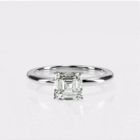 All the drip - 1.00 Carat Asscher Cut Flawless Diamond Solitaire Ring - Engagement Solitaire Ring