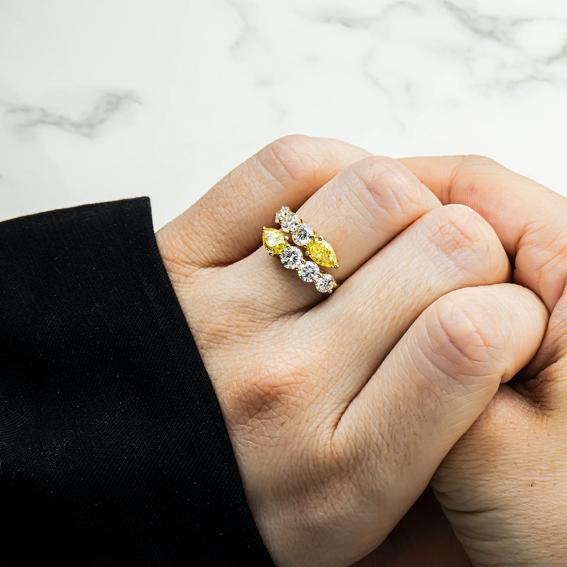 Yellow Pear Vintage Ring