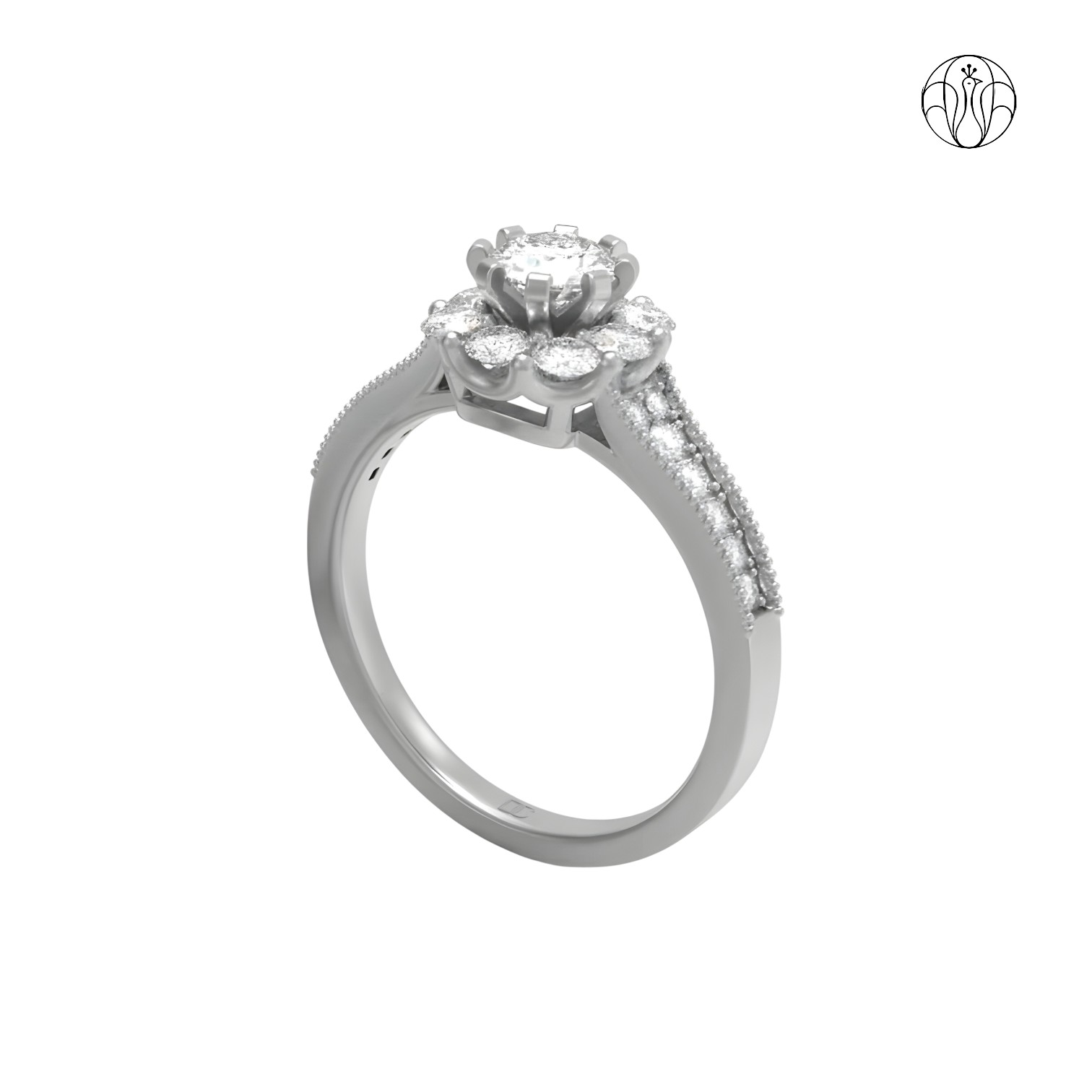 Ziya Ring(CI. Zaveri)- 1.04 CTW 23 PCS VS1 Lab Grown Round Diamond Ring
