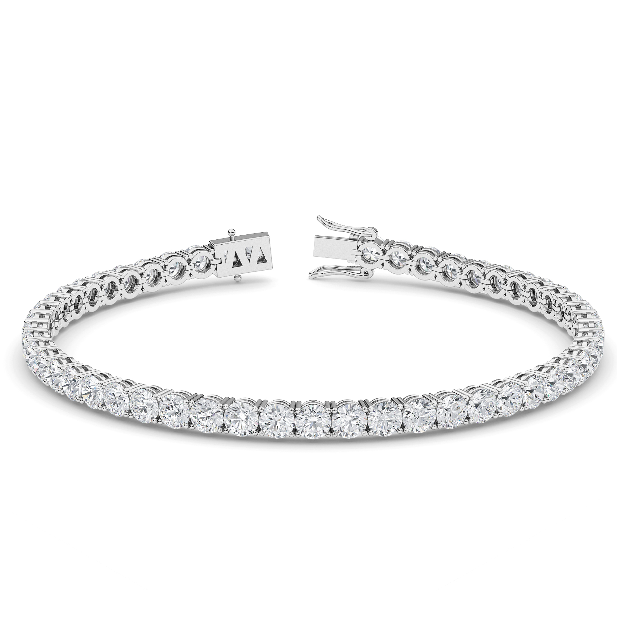 Four Prong 7 CT TW Natural Diamond Tennis Bracelet