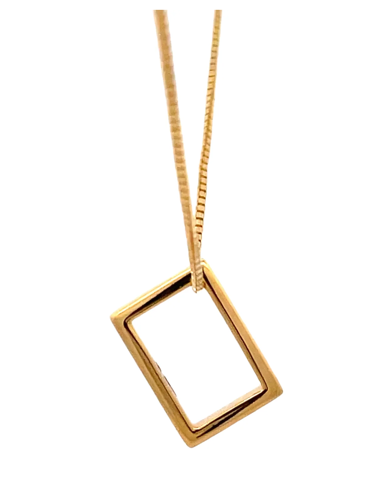 Camille 22k Le Rectangle Pendant