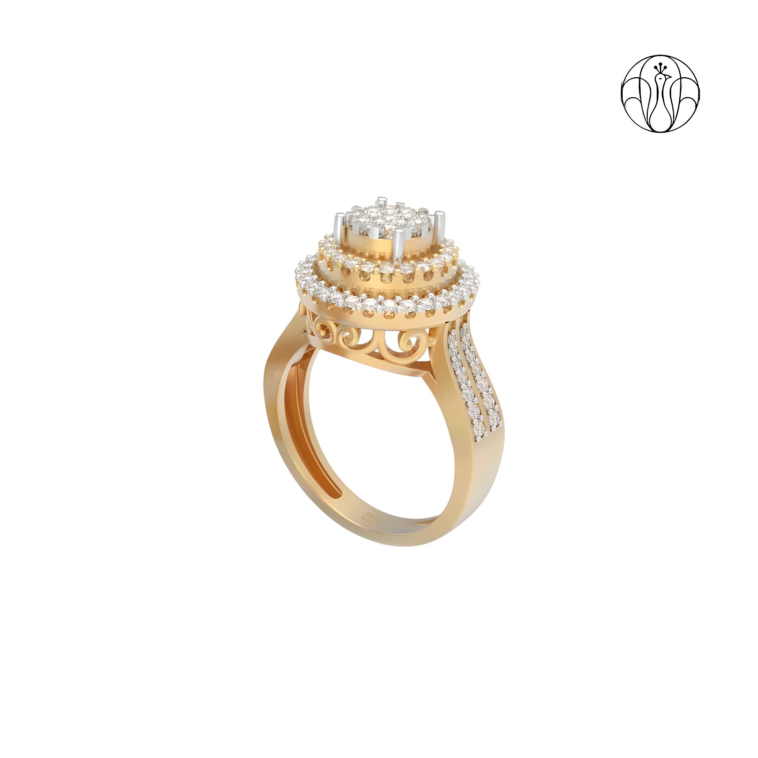 Disha Ring (CI. Zaveri)- 0.884 CTW 89 PCS VS1 Lab Grown Round Diamond Ring