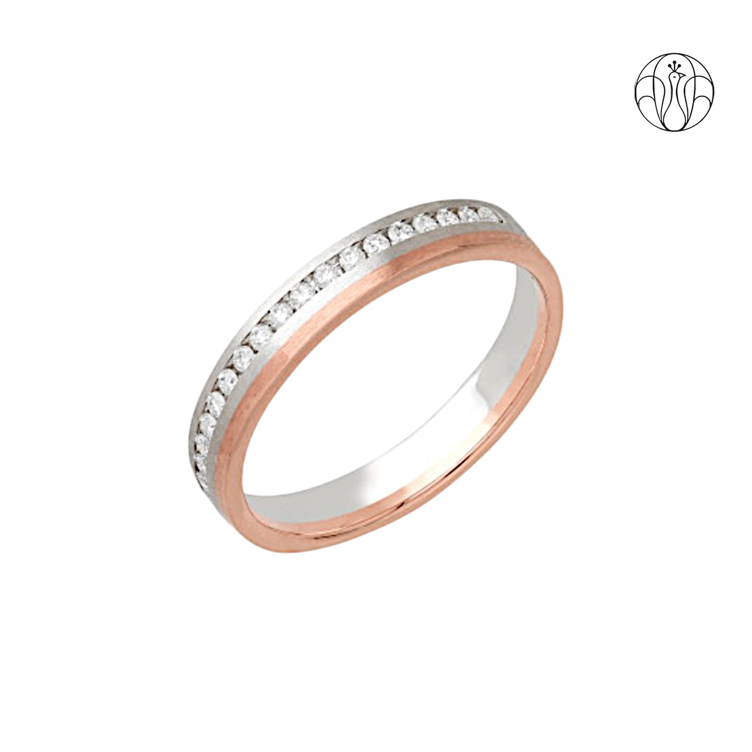 Edward Grace (CI Zaveri)- 0.016 CTW 21 PCS VS Clarity Lab Grown Round Diamond English White Gold Wedding Ring