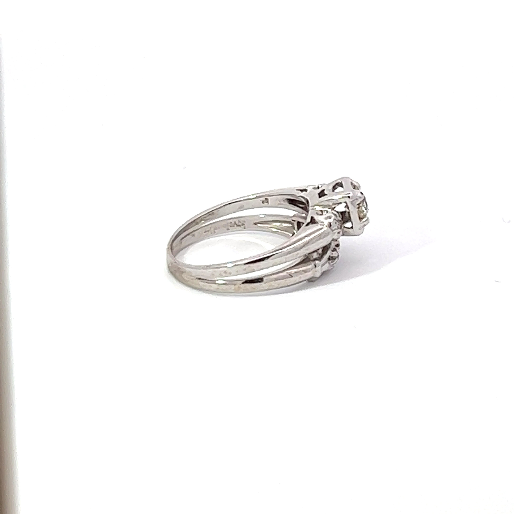 14K white gold, Diamond wedding ring