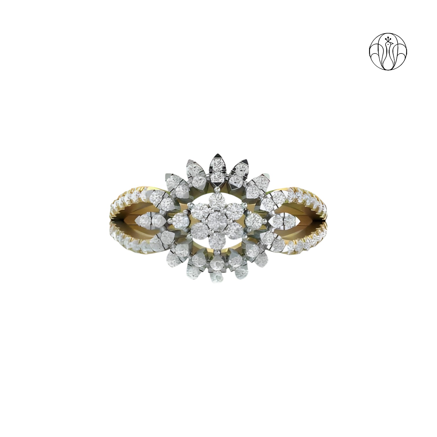 Sitara Ring(CI. Zaveri)-  0.791 CTW 69 PCS VS1 Lab Grown Round Diamond Ring