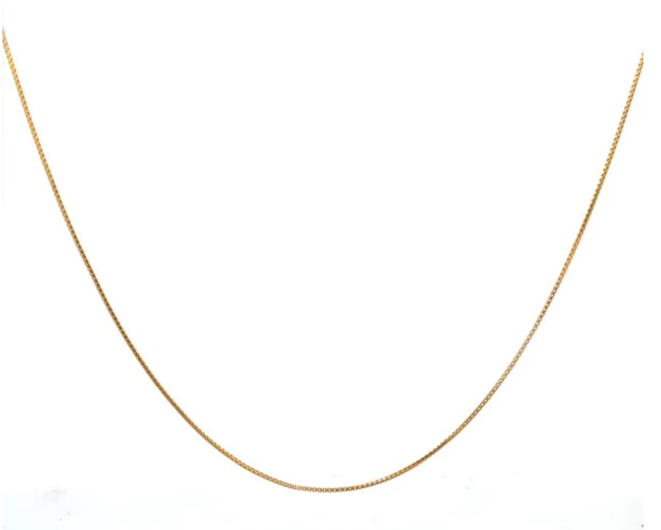 22k Light Box Chain - 18”