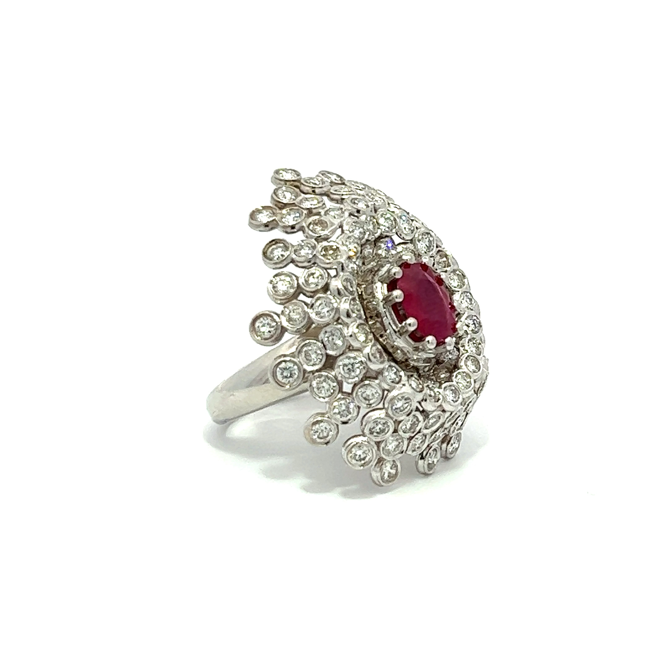 14KW 3.50ct Diamond/2.00ct Ruby ring