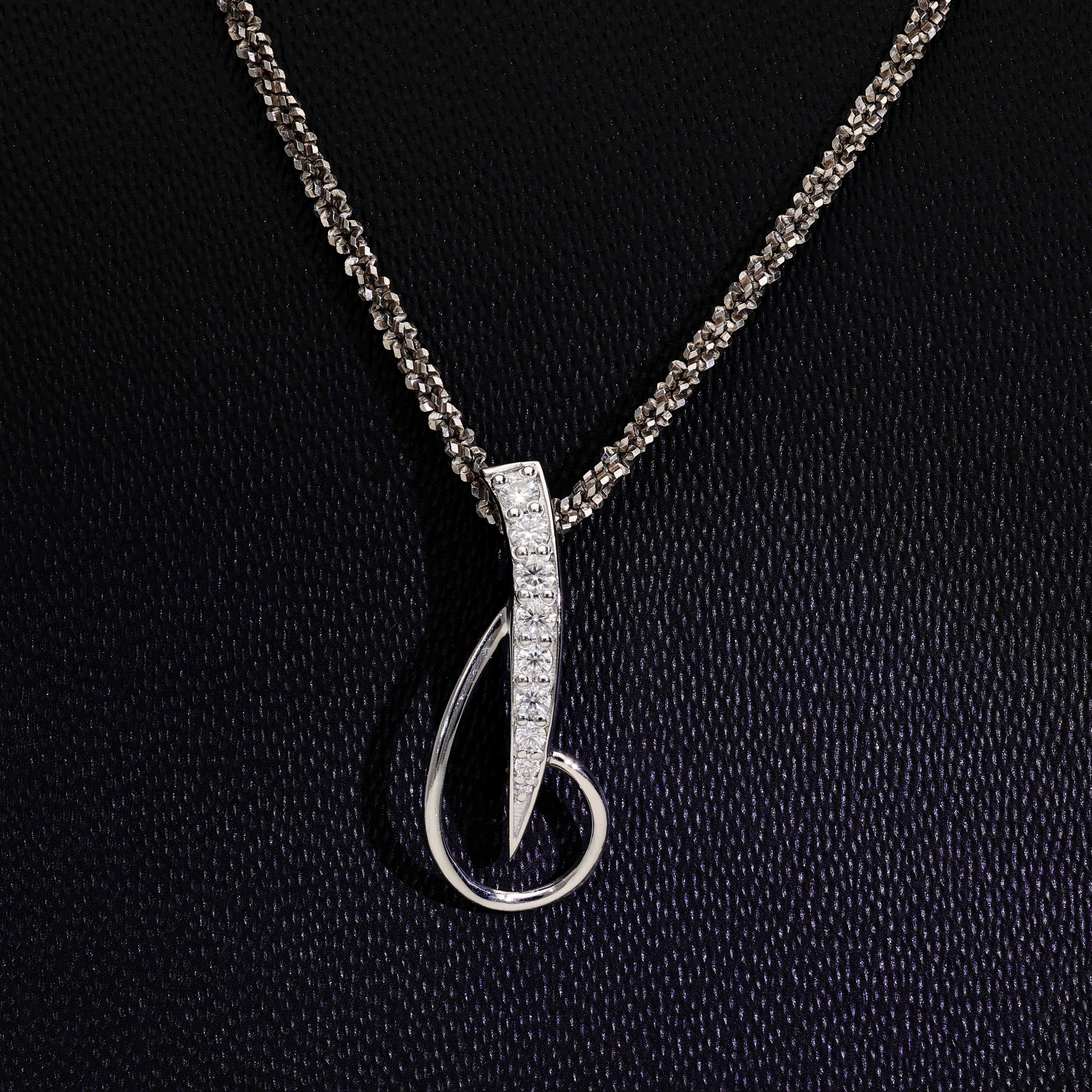 Lab-Grown Diamond - Elephant Tooth Inspired Pendant
