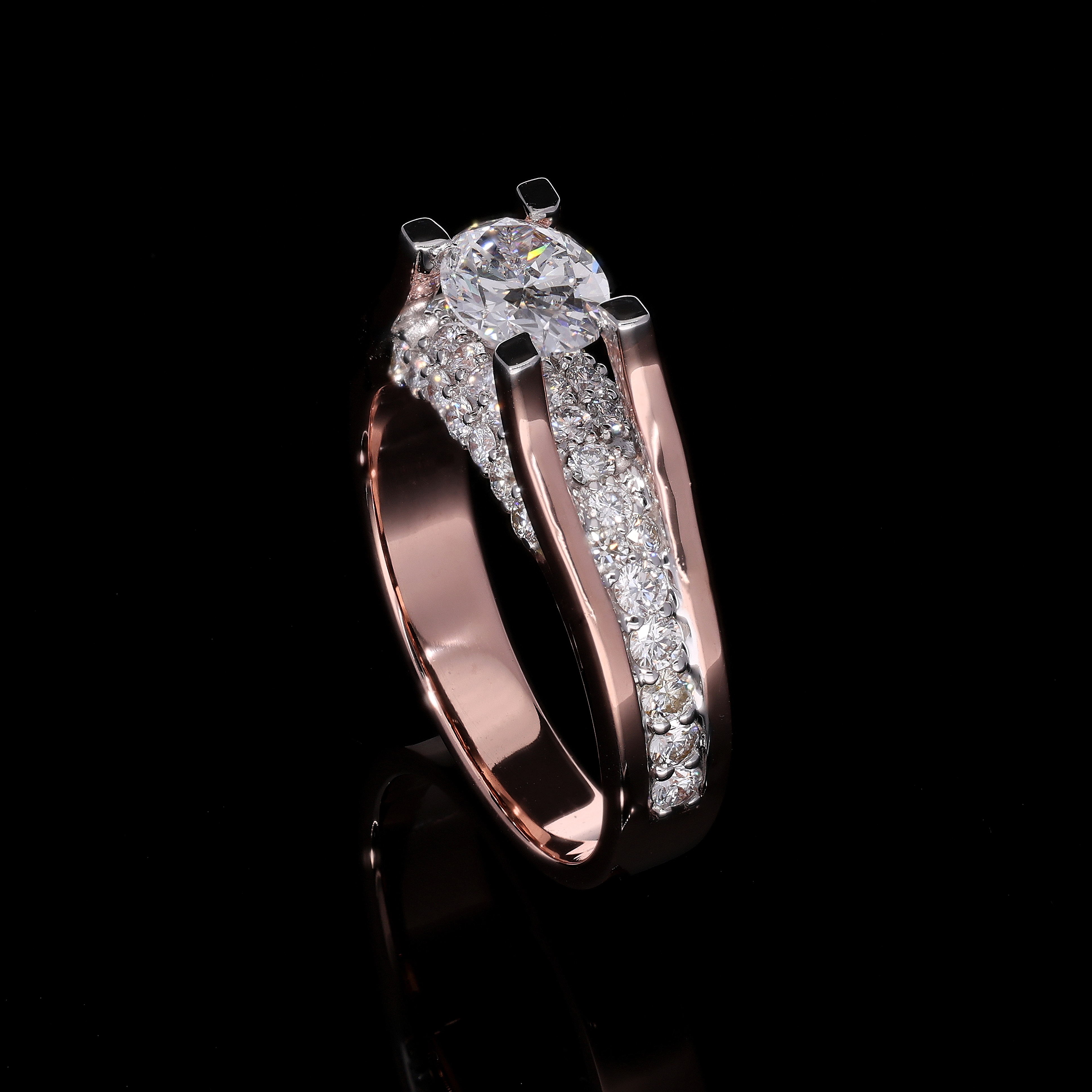 Lab Grown Diamond Oval Floating Ring