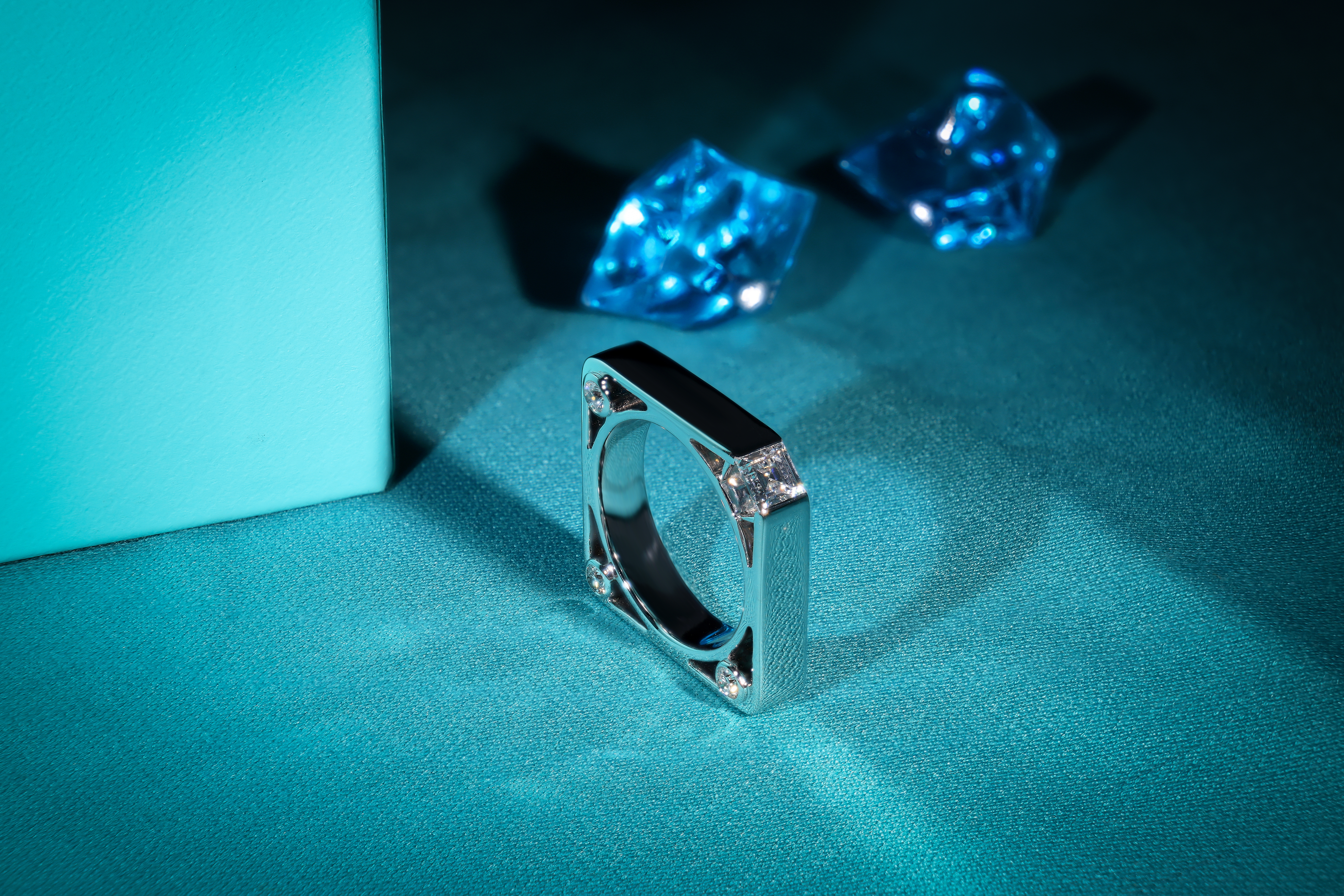 Carre Cut Lab Grown Diamond Ring