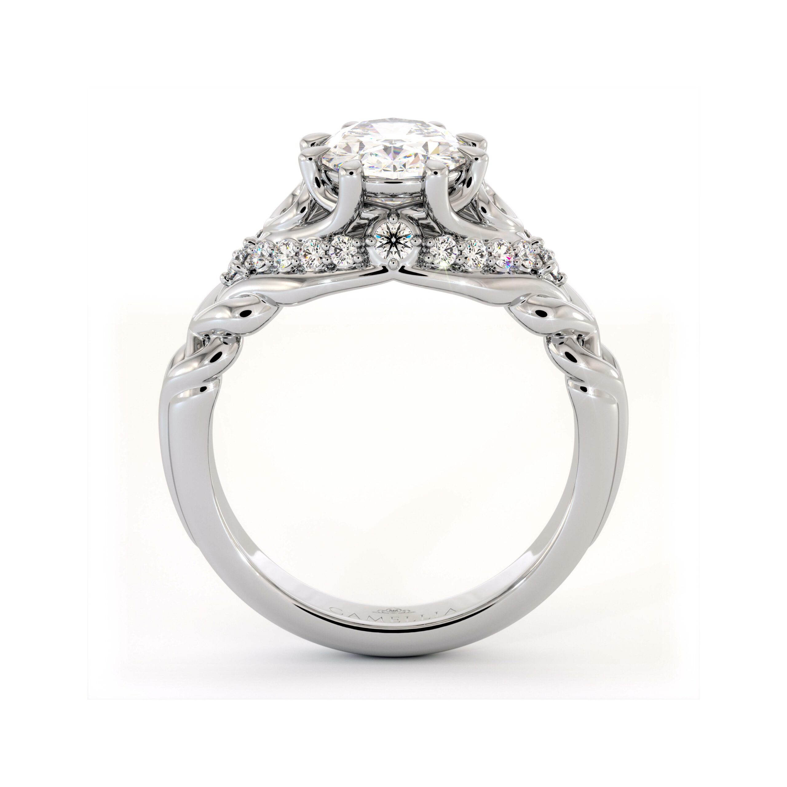 Oval Finger Uniqe Lab Diamond engagement Ring