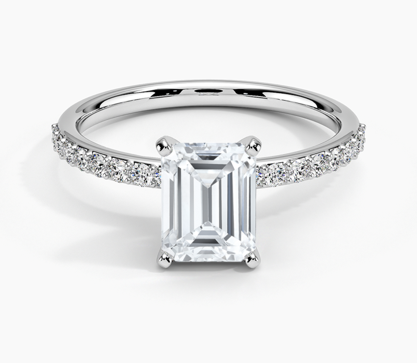 2.25 Carat Emerald Cut Diamond Engagement Ring