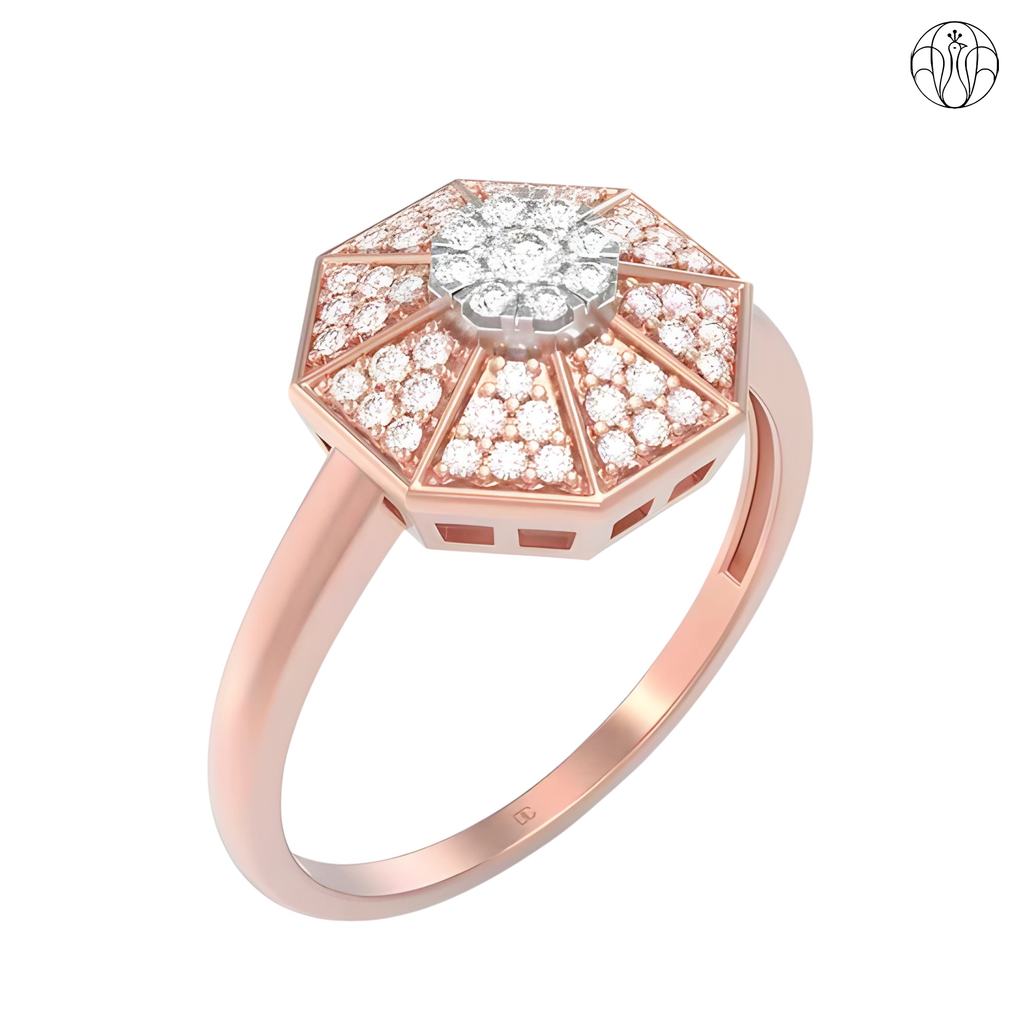 Kamakshi Ring (CI. Zaveri)- 0.281 CTW 57 PCS VS1 Lab Grown Round Diamond Ring