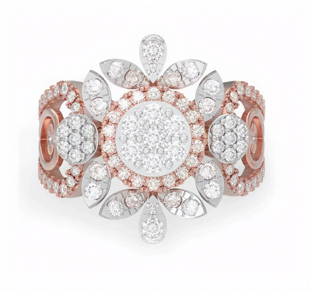 Malvika Ring (CI. Zaveri)- 0.86 CTW 91 PCS VS1 Lab Grown Round Diamond Ring