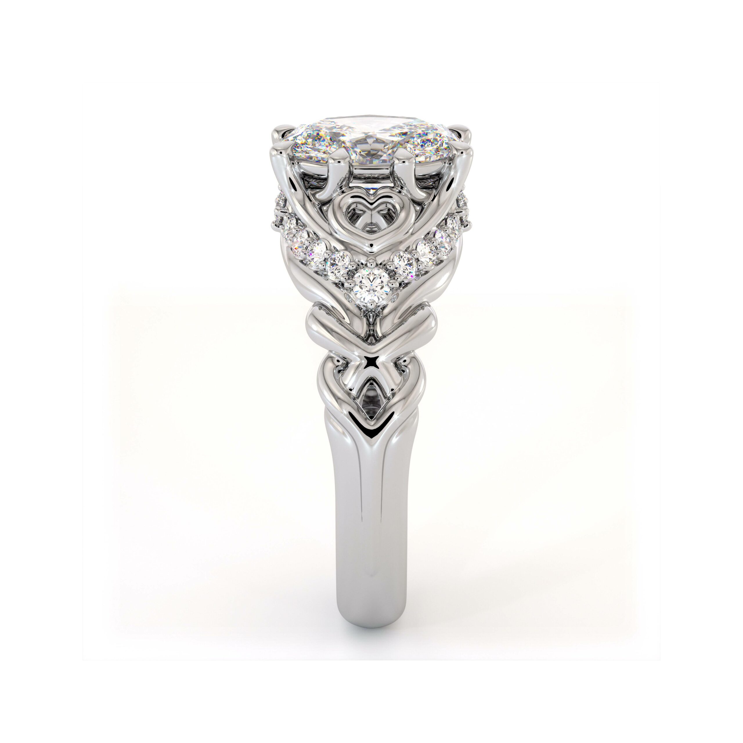 Oval Filigrii engagement Ring