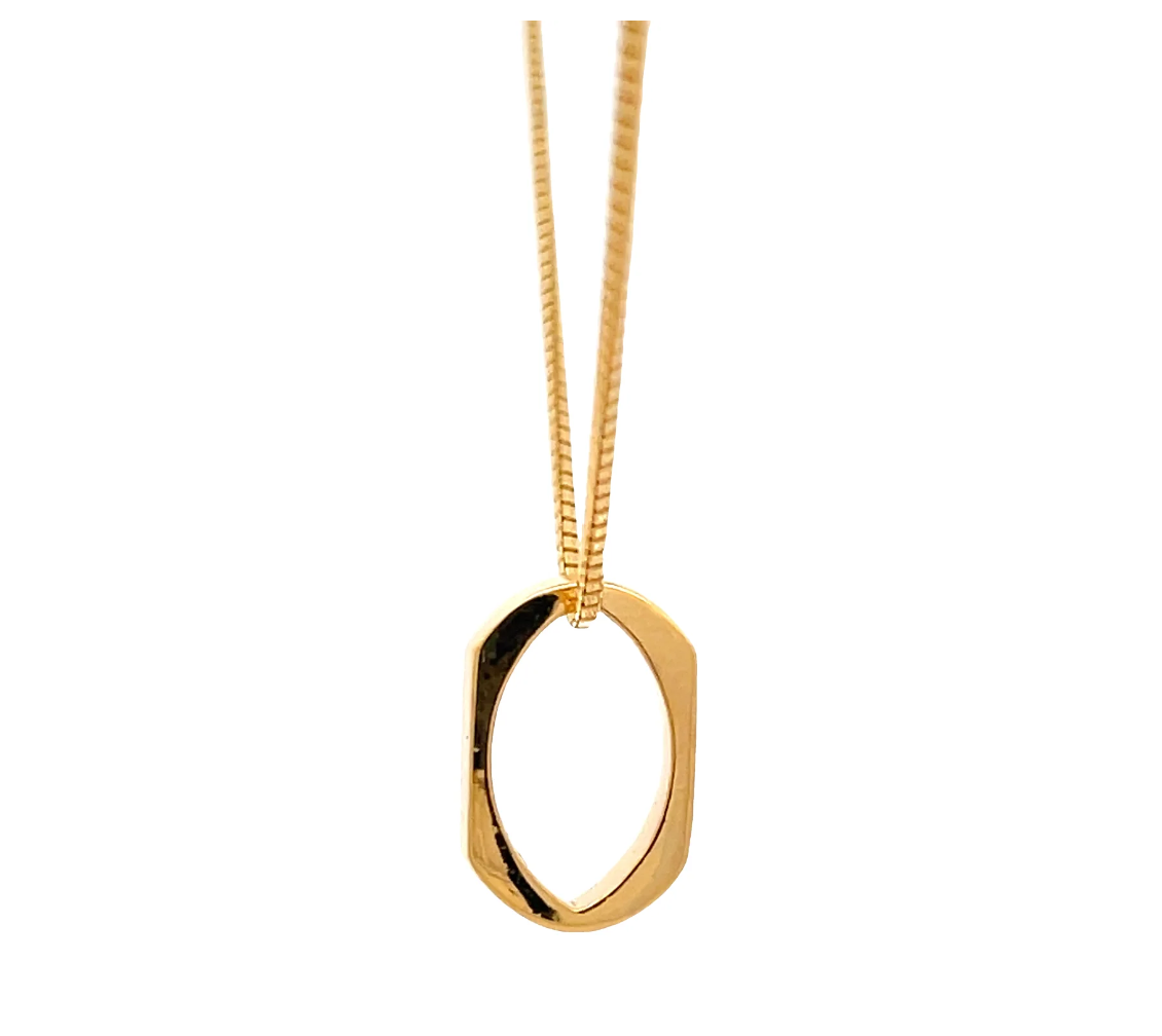 Mason 22k Oval With Curves Pendant