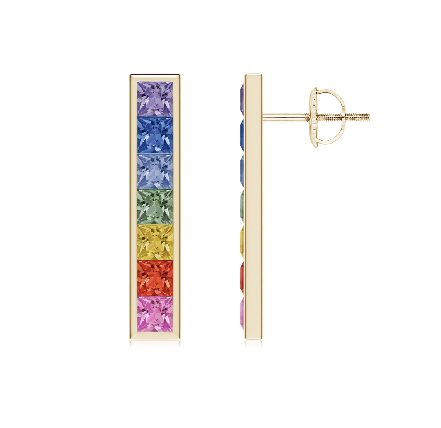 Stunning Rainbow Sapphire Earrings Limited Edition | CaratX Earring Collection
