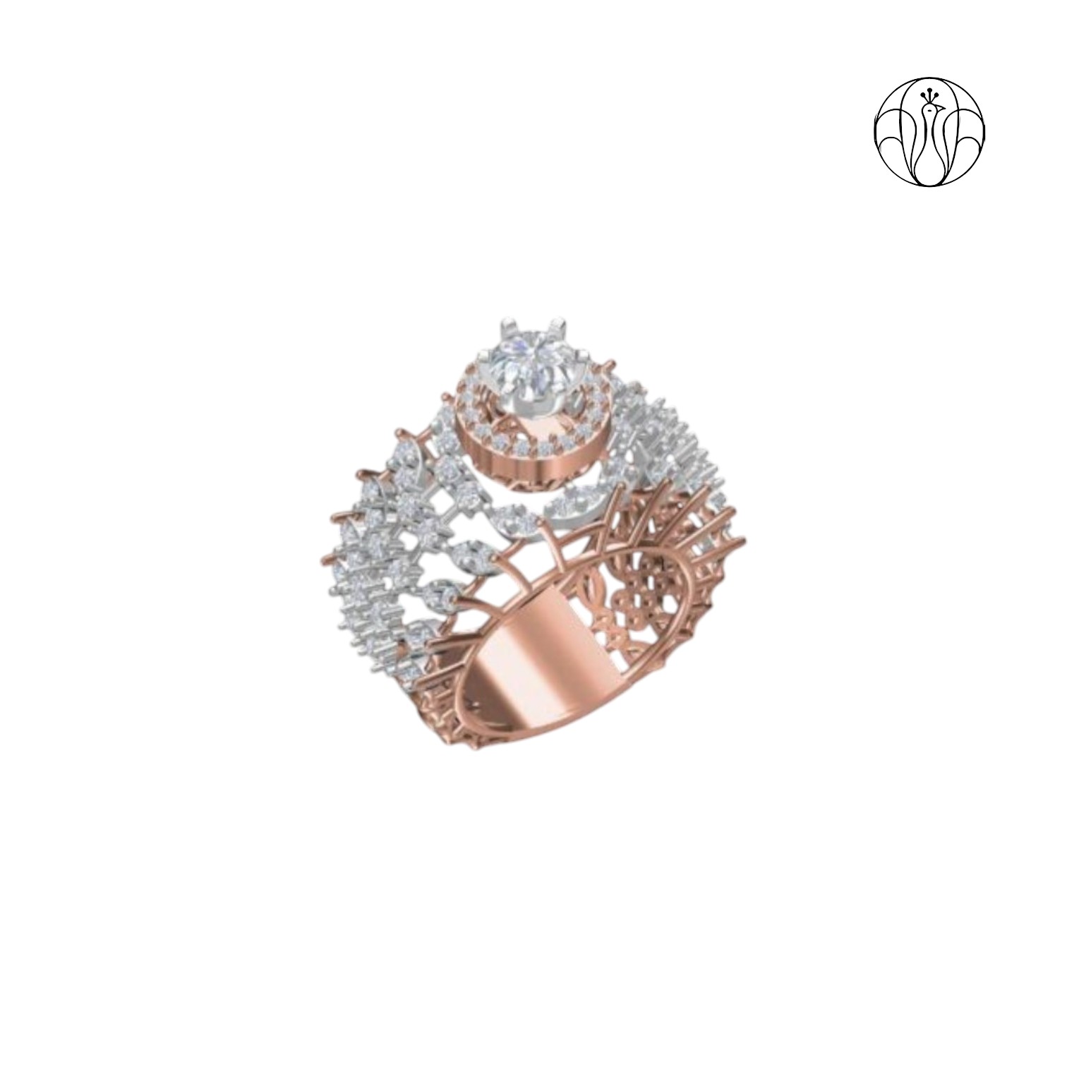 Seraphine Radiance (CI. Zaveri)- 2.62 CTW 83 PCS VS1 Lab Grown Round Diamond High Jewellery Ring