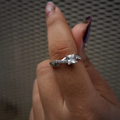 Princess Cut Solitaire Ring for Her