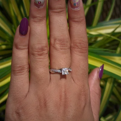 Princess Cut Solitaire Ring for Her