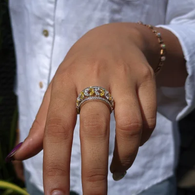 Fancy Marquise Diamond Band For Her