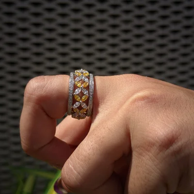 Fancy Marquise Diamond Band For Her