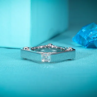 Carre Cut Lab Grown Diamond Ring