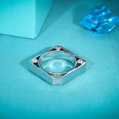 Carre Cut Lab Grown Diamond Ring