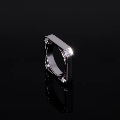 Carre Cut Lab Grown Diamond Ring