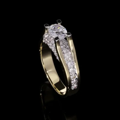 Lab Grown Diamond Oval Floating Ring