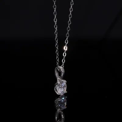 Round Solitaire Lab Created Diamond Pendant