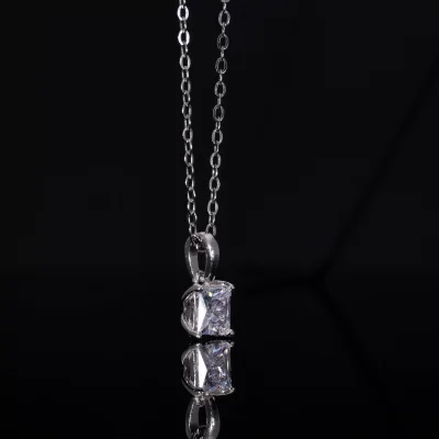 Princess Cut Lab Grown Diamond Solitaire Pendant