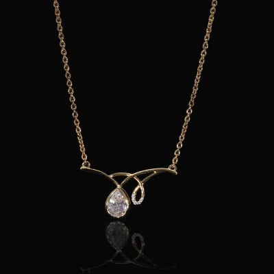 Lab Grown Diamond Pear Drop Necklace
