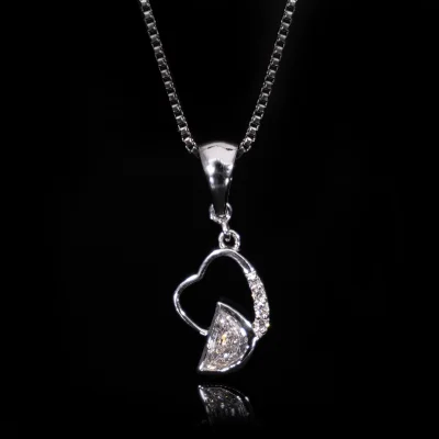 Half Moon Lab Grown Diamond Pendant