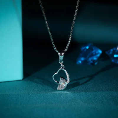 Half Moon Lab Grown Diamond Pendant